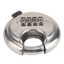 4 Digit Combination Discus Lock Keyless Stainless Steel Disc Padlock 70mm Newly