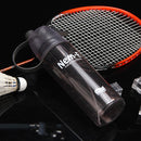 Plastic Spray Cool Summer Sport Water Bottle Portable Drink Kettle (Black) Newly