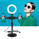 Phone Brackets Video Light Kit 3 Color Temperature 4.7 inch Selfie Ring Light