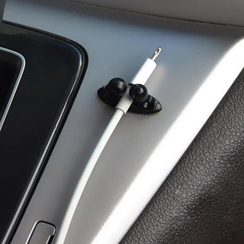 8pcs Adhesive Car Wire Clips Cord Earphone USB Cable Clamp Holder Organizer