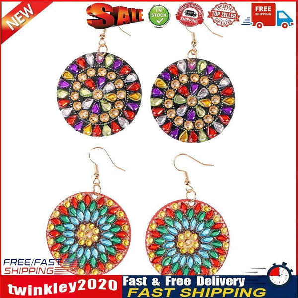 DIY Diamond Painting Mandala Patterns Stud Earrings for Women (RZ008) Newly