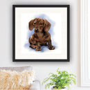 DIY Digital Picture Dog Frameless Painting By Numbers Set Acrylic Handicraft Art