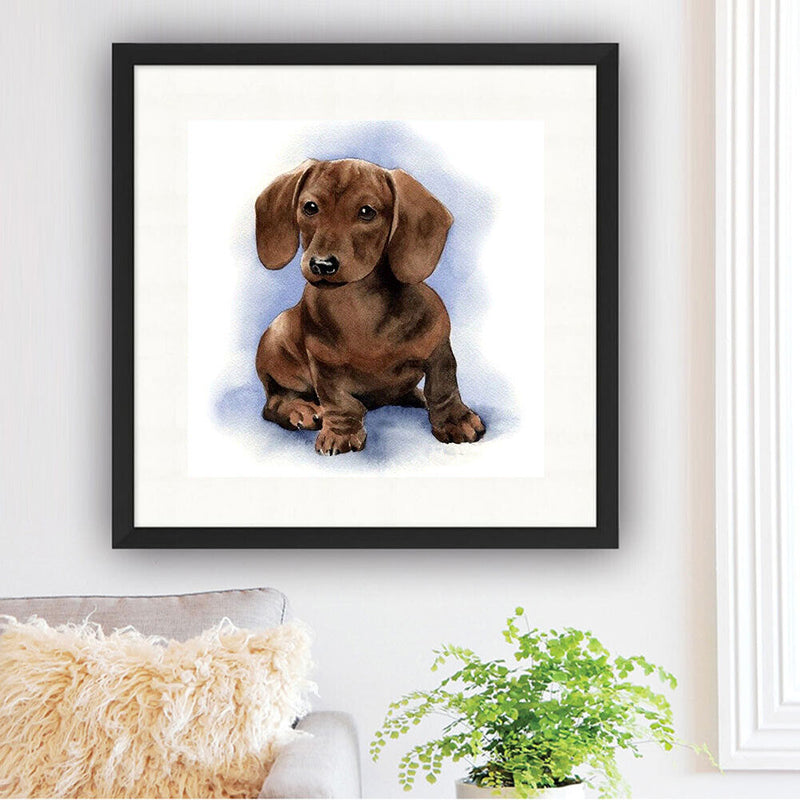 DIY Digital Picture Dog Frameless Painting By Numbers Set Acrylic Handicraft Art