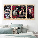 Frameless Lady Skeleton Oil Oil Paint By Numbers DIY Handmade Drawing On Canvas