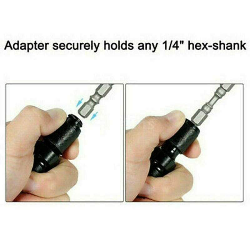 Wrench 1/2inch Drive to 1/4inch Change Socket Adapter Hex Drill Chuck Converter