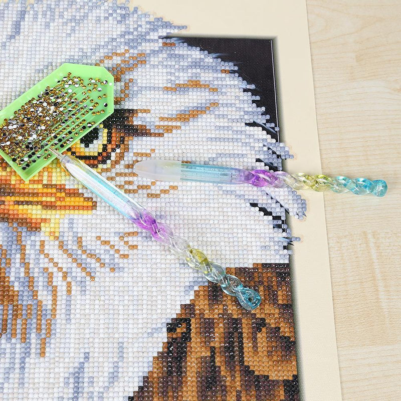 2pcs 5D DIY Diamond Painting Point Drill Pen Cross Stitch Mosaic Tools Newly