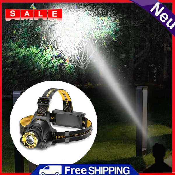 USB DC Charging LED Headlights Headmounted Flashlight Waterproof Lighting