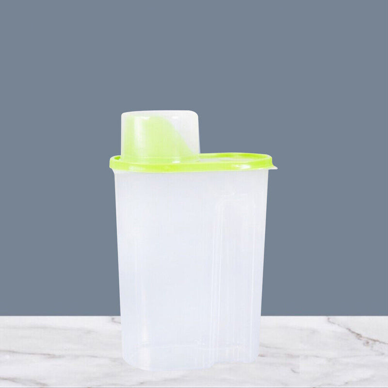 Pet Food Store Bucket Dried Grains Tank Cat Food Storage Container (Green)