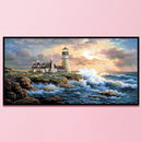 11CT Counted Full Cross Stitch Lighthouse DIY Cotton Thread Wall Art Home Crafts