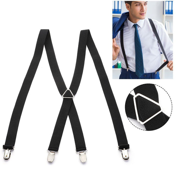 Dress Elastic Braces Suspenders Clip-on Adjustable Strap Clip Trousers Belt