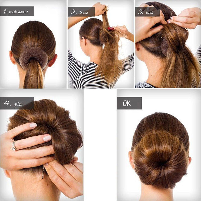 Women Girls Magic Donut Shaper Hair Styling Tools Bun Maker Hair Ring