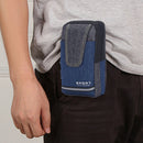 Men Oxford Cloth Belt Bags Zipper Reflective Striped Fanny Pack (Blue) Newly