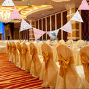 12 Flags 3.2m Cotton Fabric Banners Pennant Bunting Triangular Flags Party