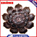 Sandalwood Stick Burner Censer Buddhism Bronze Lotus Incense Line Holder Decor