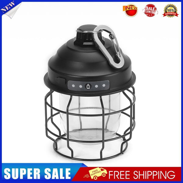 LED Camping Light USB Rechargeable Portable Outdoor Tent Lamp with Hook (A)