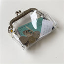 Casual Tote Transparent  Purse Storage Bag Buckle Coin Bag Mini Mouth Clip Bag