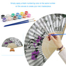 Oil Paint Folding Fan By Numbers DIY Butterfly Orchid Painted Art Craft Handmade
