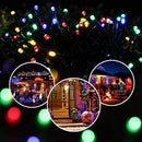 LED Fairy String Light Waterproof Solar Garden Xmas Decor (22m Colorful) Newly
