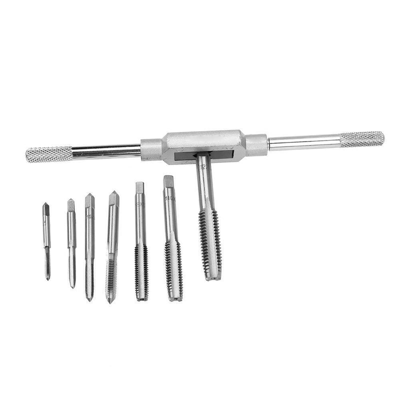 8pcs Metal Screw Taps Thread Metric Machine Wrench Holder Hand Hinge Set Newly