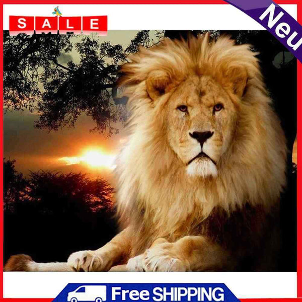 Lion Oil Paint By Numbers Canvas Drawing DIY Coloring Picture for Adults Child