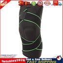 1pc Fitness Running Bandage Elastic Sports Knee Support Brace (Green M) Newly