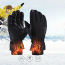 Windproof Ski Gloves Waterproof Anti-Skid Motorcycle Cycling Gloves (Black)