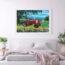 5D DIY Diamond Painting Field Car Full Round Home Decor Rhinestone Wall Drawing
