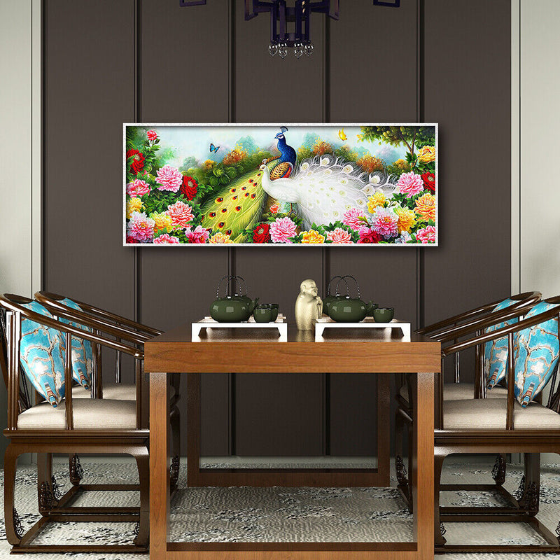 110x45cm Peacock DIY Special-shaped Diamond Painting Rhinestone Cross Stitch