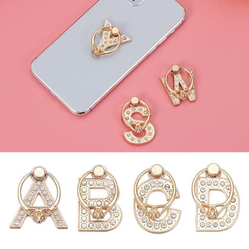 Support Socket Letter Phone Stand Car Bracket 360 Rotation Finger Ring Holder