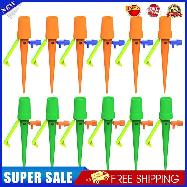 Auto Drip Irrigation Watering System Spike for Plants (Green + Orange)