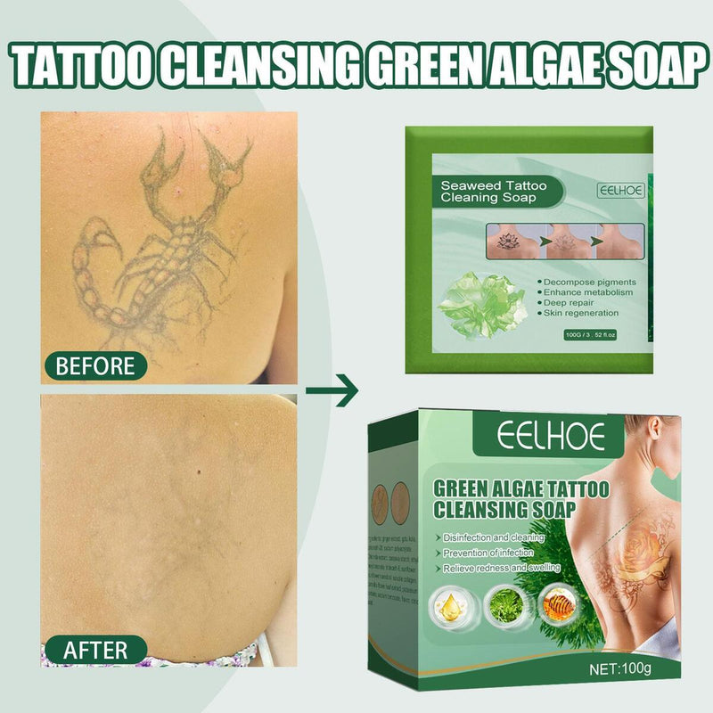 Green Algae Tattoo Cleansing Soap Tattoo Cleaning Soap Painless Tattoo Soap.