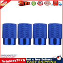 4pcs Auto Bicycle Tire Valve Caps Dust Covers for Schrader Valve (Blue) Newly