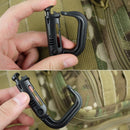 Outdoor D-Shaped Backpack Carabiner Plastic Steel Hanging Clasp (Black) Newly