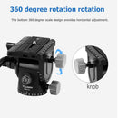 Heavy Duty Aluminum Camera Fluid Head Hydraulic Damping Tripod Ball Head