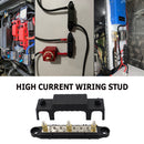 Bus Bar Terminal Power Distribution Block 150A DC 48V M6 Studs for Car RV Boat