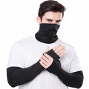 Outdoor Sports Running Cycling Sunshade Arm Face Cover Ice Silk Arm Sleeves Hood