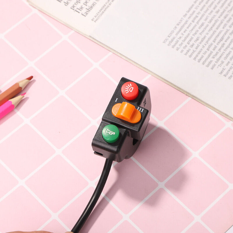 3 in 1 Scooter Handleable Controller Switch E-Bike Light Horn Turn Signal Button