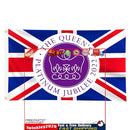 Platinum Jubilee Flag Polyester Queen Elizabeth Banner - British Decor (1) Newly