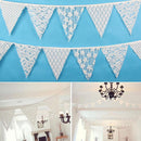 12 Flags 3.2mt Pointed Flowers Pencil Flags Bunting Wedding Home Festival Part