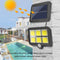 2pcs COB 120LED Solar Motion Sensor Wall Light Outdoor Waterproof Yard Lamp
