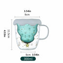 Glass Christmas Decorations Milk Cup With Cover Water Bottle Creative Mug