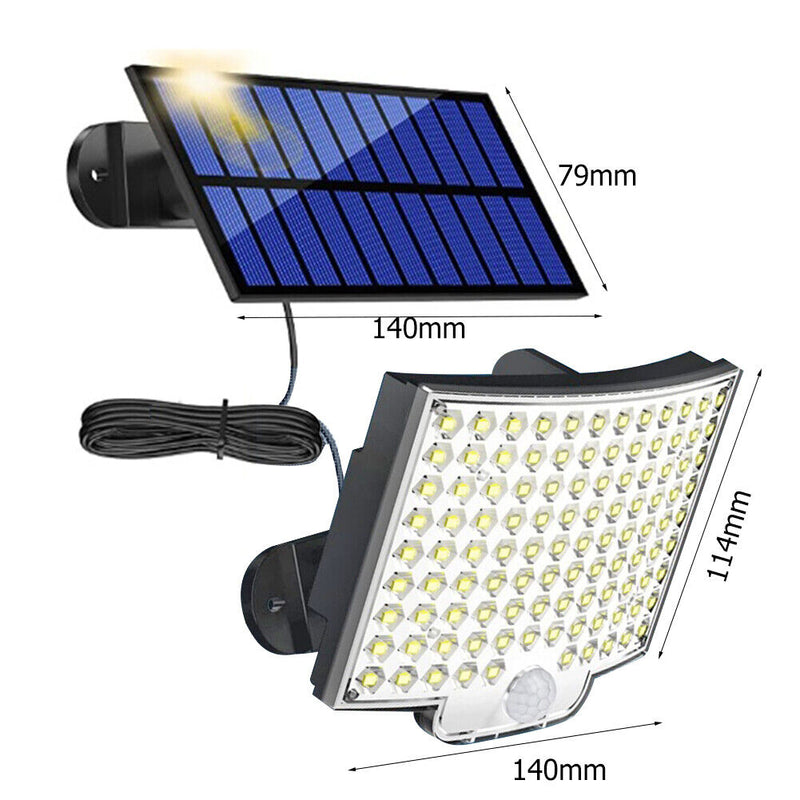 LED Solar Light PIR Motion Sensor 3 Modes Outdoor Street Wall Lamp (106LED)