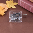 Metal Hand Crank Music Box Movement DIY Mechanical Box Craft Gifts (Clear) Newly