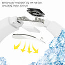 #A 4000mAh Air Conditioner Cooling Hanging Neck Fan Leafless Personal Wearable F