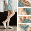 Contrasting Colors Cotton Low Cut Short Socks Ankle Socks Boat Socks Breathable