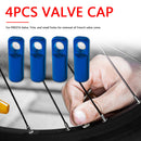 4pcs CNC Bike Tyre Presta Valve Cap Bicycle Tire Valve Dust Covers (Blue) Newly