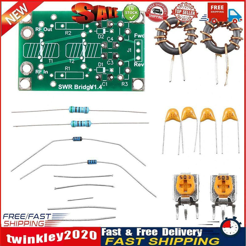 1.8M-30MHz RF SWR Stand Wave Ratio Bridge Radio Frequency Kit (Spare Part) Newly