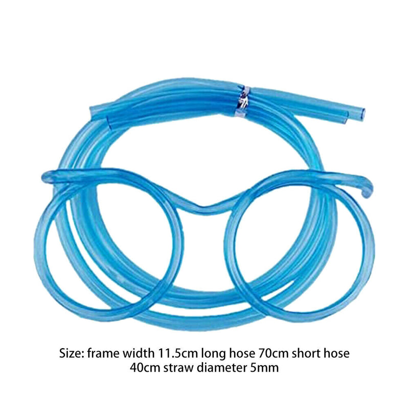 Novelty Eyeglasses Drinking Straw for Kids Birthday Party Supplies (Blue) Newly
