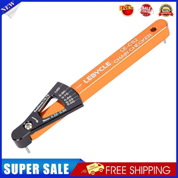 Lebycle MTB Road Bike Chain Wear Indicator Tools Chains Gauge (Orange)
