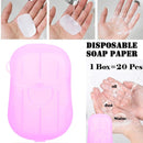 Portable Outdoor Travel Mini Soap Paper Washing Hand Bath Clean Scented Sheet~